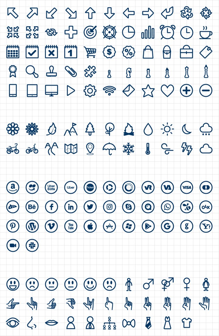 Apresentação dos ícones